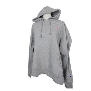 Champion Gray Pullover Hoodie with Small Logo
